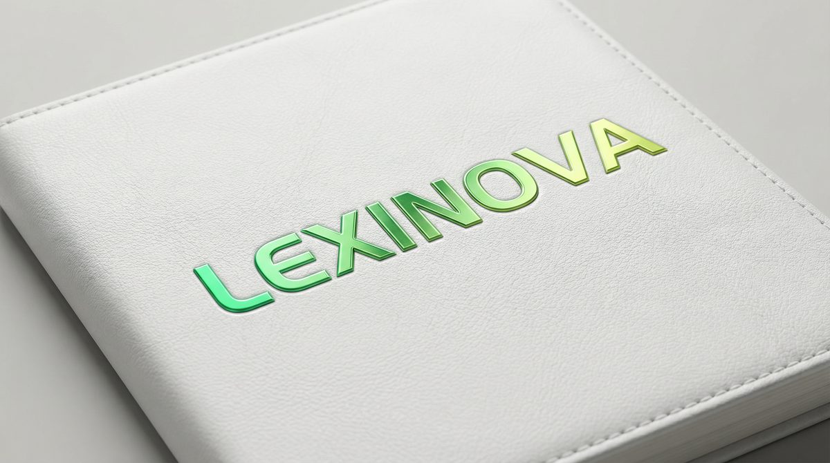 LEXINOVA brand mark on premium fintech material