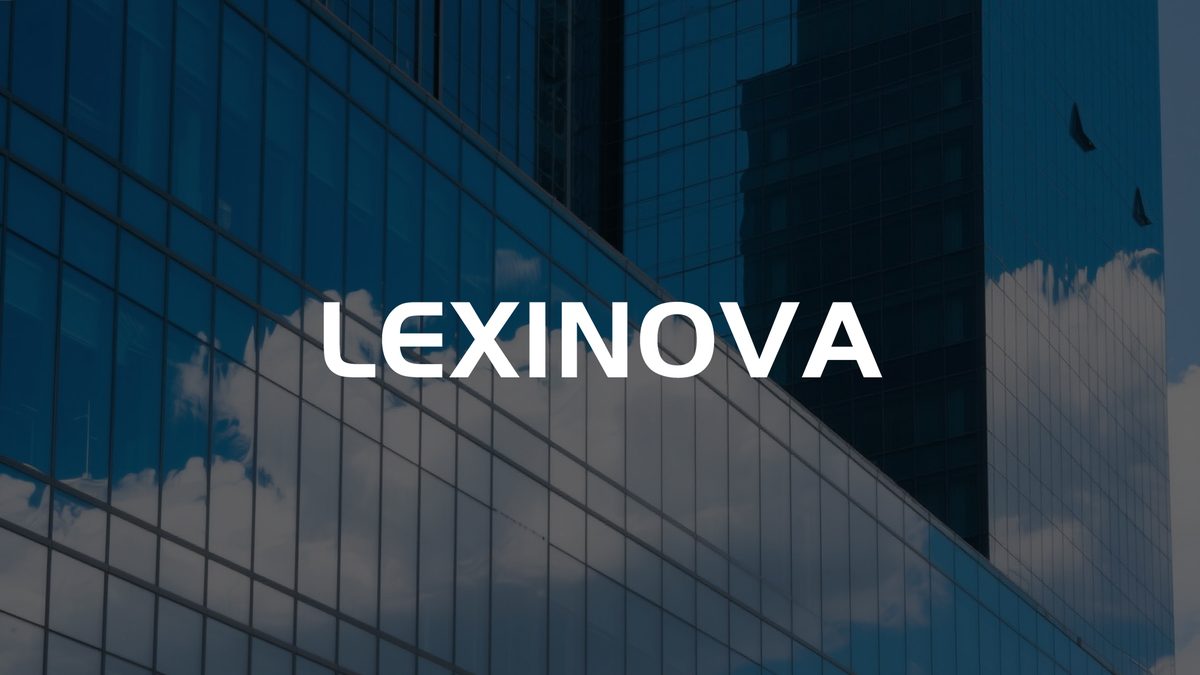 LEXINOVA dark luxury building brand visual